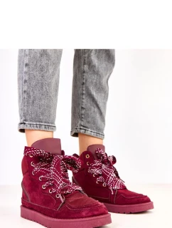 Športová zimná obuv C2077 burgundy -Solea