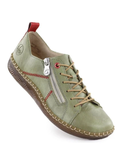 Dámské pohodlné zelené polobotky model 21910639 - Rieker