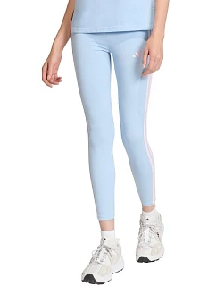 Dámske legíny adidas Essentials 3-Stripes Cotton, svetlo modré, KD2352