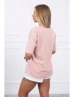 Halenka s potiskem Magic dark powder pink Halenka s potiskem Magic dark powder pink