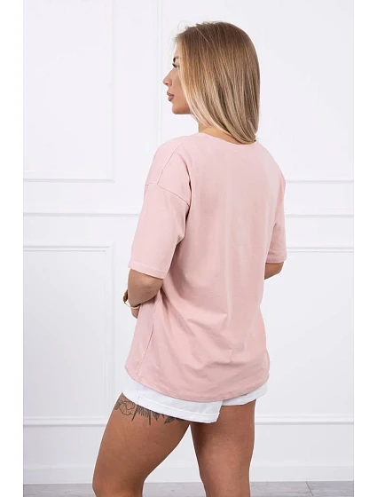 Halenka s potiskem Magic dark powder pink Halenka s potiskem Magic dark powder pink
