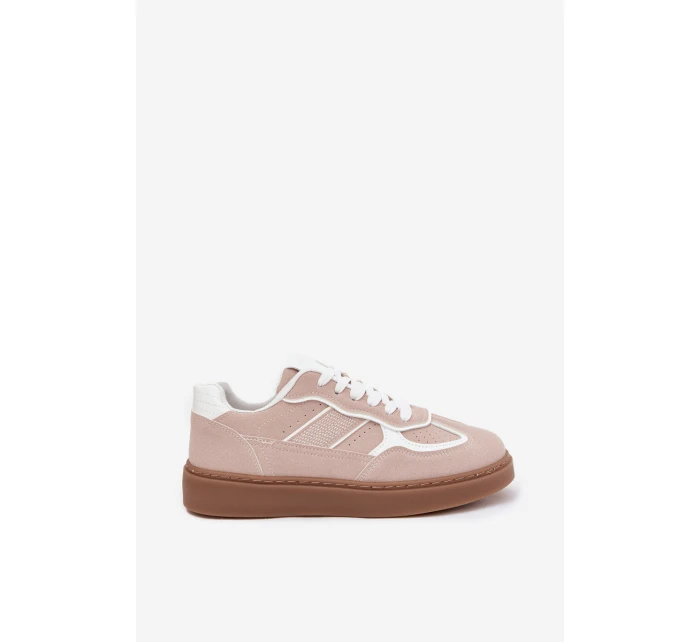 Niskie Sneakersy Damskie Beżowe Brenelle