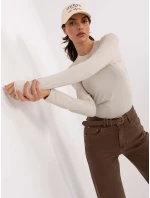 Bluzka model 21789093 jasny beżowy - FPrice Bluzka model 21789093 jasny beżowy - FPrice