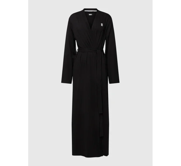 Dlhý dámsky župan YI2022635 001 čierny - DKNY Dlhý dámsky župan YI2022635 001 čierny - DKNY
