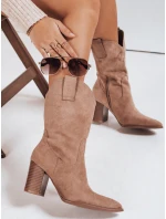 Dámské semišové kovbojské boty béžové Dstreet model 21993409 - FashionStreet Dámské semišové kovbojské boty béžové Dstreet model 21993409 - FashionStreet