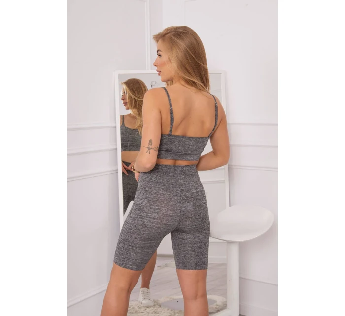 Športový set top + legíny čierny