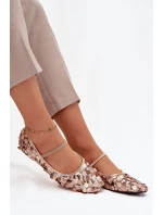 Baleríny Ozdobené Flitry Růžové Šampaňské Terlina Baleríny Ozdobené Flitry Růžové Šampaňské Terlina