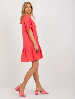 Šaty D73761M30306B koralová