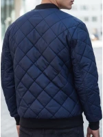 Pánska prešívaná bunda bomber tmavomodrá TX2217