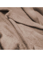 Dlhý vlnený prehoz cez oblečenie typu "alpaka" vo ťavej farbe (7108)