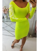 Otrhané žlté neónové šaty Otrhané žlté neónové šaty