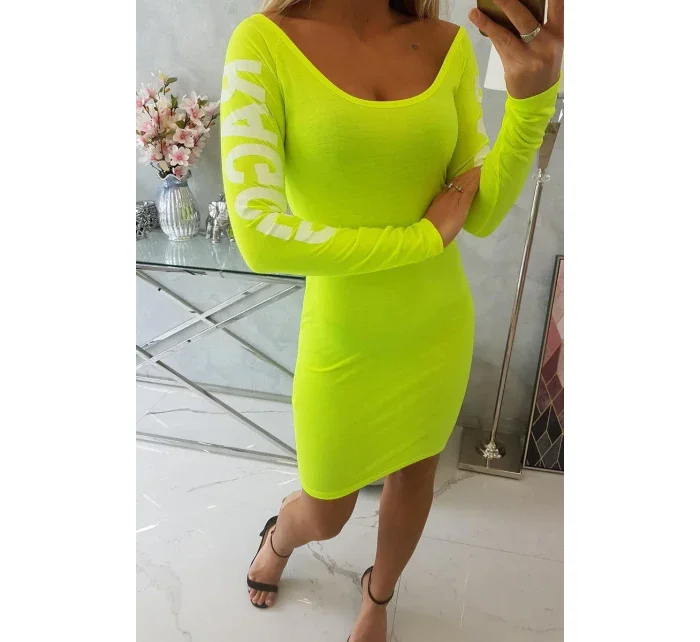 Otrhané žlté neónové šaty Otrhané žlté neónové šaty