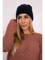 Fleecová čepice Anna model 18750145 navy blue - K-Fashion Fleecová čepice Anna model 18750145 navy blue - K-Fashion