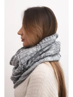 Dámsky zimný mäkký pletený komín KN25 grey+graphite