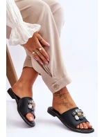 Dámské sandály s kamínky model 21619169 Černá - S.Barski