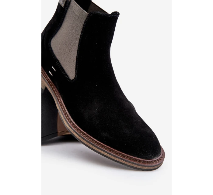 Semišové Boty Chelsea Pánské Big Star model 21671565 Černé - Big Star Shoes