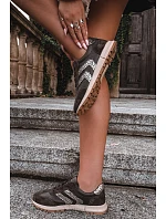 Dámské kožené semišové tenisky model 22386643 hnědé - D&A Dámské kožené semišové tenisky model 22386643 hnědé - D&A