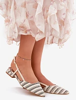 Dámske béžové baleríny - Marquiiz