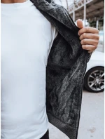 Pánská rozepínací zateplená mikina tmavě šedá Dstreet model 21970283 - FashionStreet Pánská rozepínací zateplená mikina tmavě šedá Dstreet model 21970283 - FashionStreet