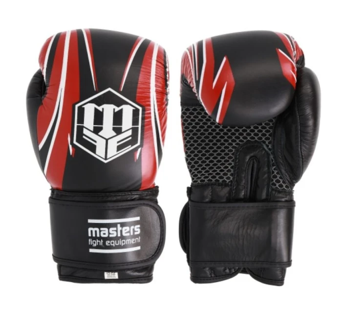 model 21898705 kožené boxerské rukavice černočervené - MASTERS FIGHT EQUIPMENT model 21898705 kožené boxerské rukavice černočervené - MASTERS FIGHT EQUIPMENT