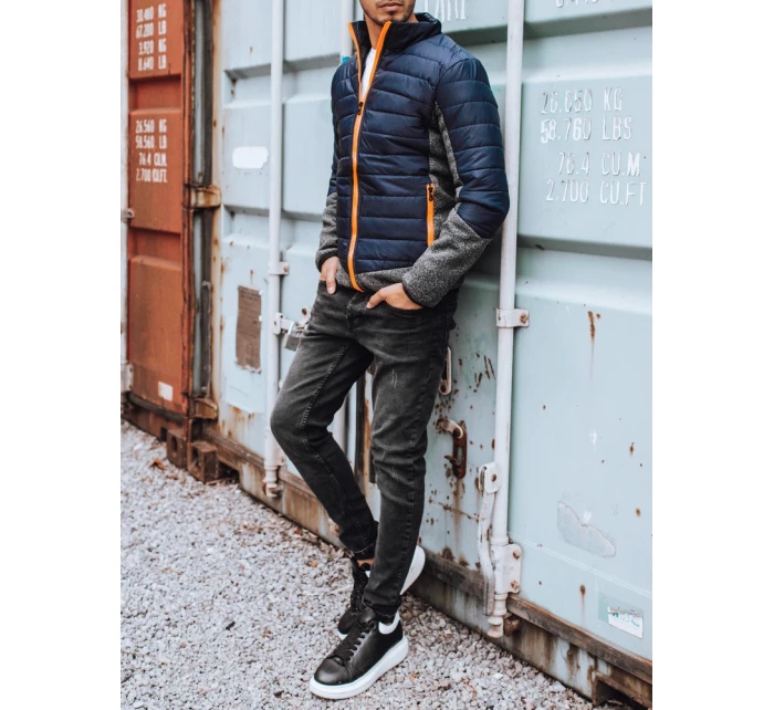 Pánská přechodná bunda prošívaná tmavě modrá Dstreet model 21963631 - FashionStreet