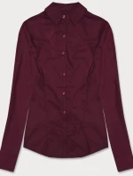 Klasická dámska bordová košeľa (HH039-6)