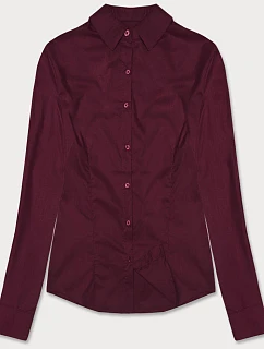 Klasická dámská košile ve vínové bordó barvě model 18302320 - J.STYLE