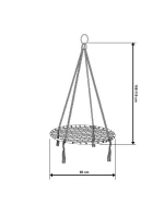 ZÁHRADNÁ HOJDAČKA BOCIANIE HNIEZDO 80CM SIVÁ