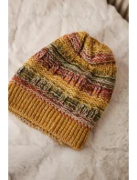 Čiapka s fleecom Patrycja K254 horčica + khaki