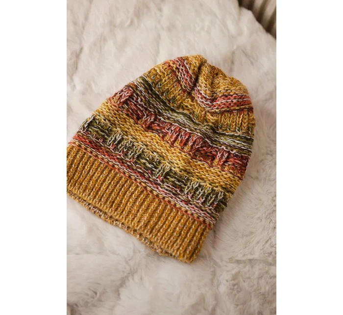 Čiapka s fleecom Patrycja K254 horčica + khaki