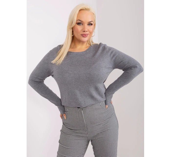 Sweter PM SW PM model 19319149 ciemny szary - FPrice Sweter PM SW PM model 19319149 ciemny szary - FPrice