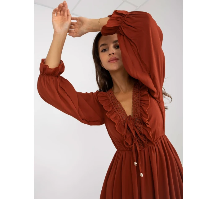 Šaty TW SK BI tmavě oranžová model 17655156 - FPrice Šaty TW SK BI tmavě oranžová model 17655156 - FPrice