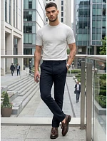 Pánske nohavice chinos navy blue FashionStreet UX4497 Pánske nohavice chinos navy blue FashionStreet UX4497