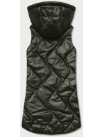 Dámská vesta v khaki barvě s kapucí model 18019238 - S'WEST