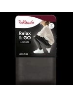 Dámske kožené legíny RELAX & GO LEATHEROPTIC LEGGINGS - BELLINDA - tmavohnedé