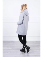 Zateplená mikina s kapucí šedá Zateplená mikina s kapucí šedá