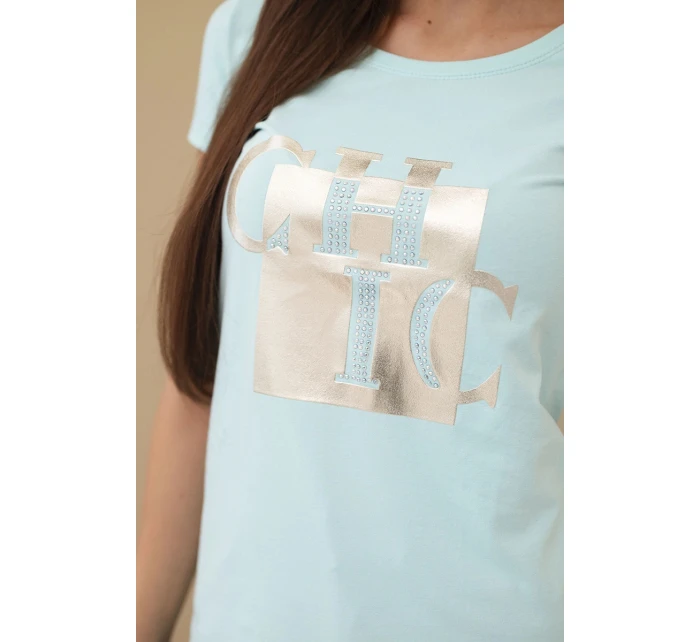 Dámske bavlnené tričko s mätou CHIC