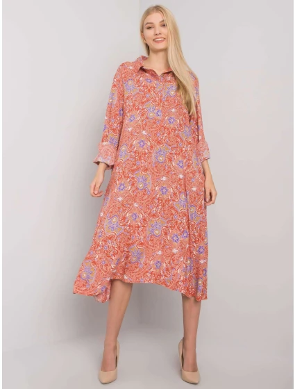 Šaty EM SK tmavě oranžová model 16175328 - FPrice Šaty EM SK tmavě oranžová model 16175328 - FPrice