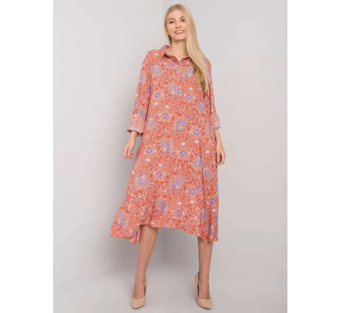 Šaty EM SK tmavě oranžová model 16175328 - FPrice Šaty EM SK tmavě oranžová model 16175328 - FPrice