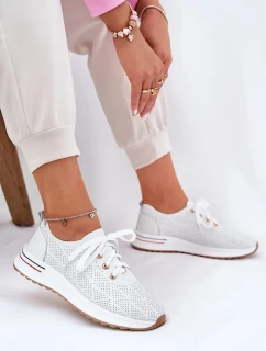 Dámske kožené ľahké čižmy Artiker - biele