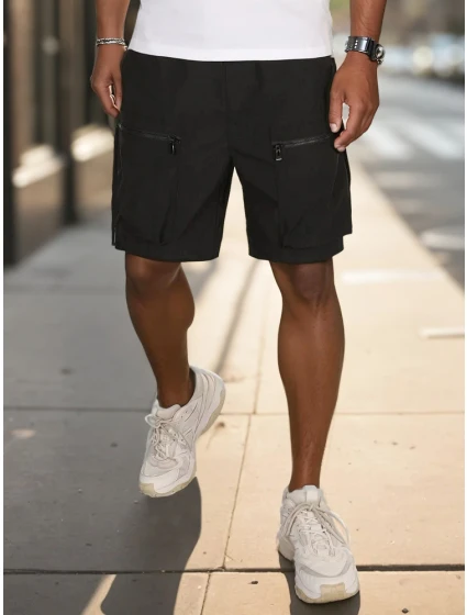 Pánske textilné bojové šortky čierne FashionStreet SX2506