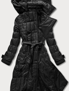Klasický černý dámský prošívaný kabát model 17658091 - Ann Gissy