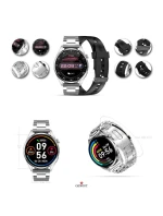 GIEWONT Vertex SmartCall GW450-4 Silver/Carbon Silicone Smartwatch GIEWONT Vertex SmartCall GW450-4 Silver/Carbon Silicone Smartwatch