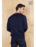 Men Pánský svetr s výstřihem do V deep black model 22500670 - NEOBLU Men Pánský svetr s výstřihem do V deep black model 22500670 - NEOBLU