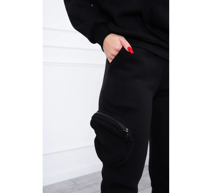 Izolovaná sada s ozdobným vreckom čierna