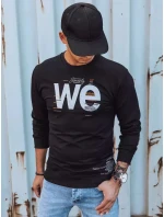 Pánska mikina s potlačou čierna FashionStreet BX5365