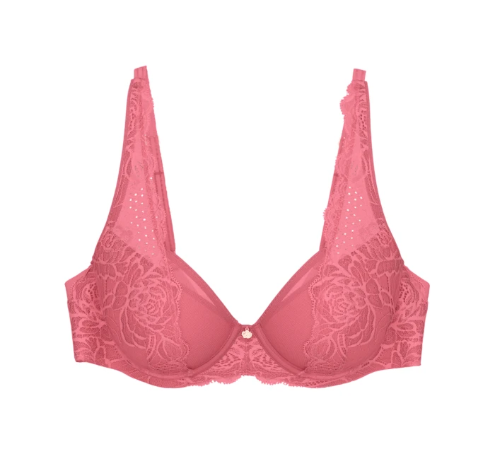 Dámska podprsenka Wild Peony Florale WP - ČERVENÁ - ružová 3880 - TRIUMPH