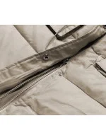 Dámska zimná páperová bunda béžová (CAN-865)