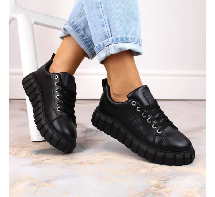 Big Star W INT1919 čierne topánky na platforme