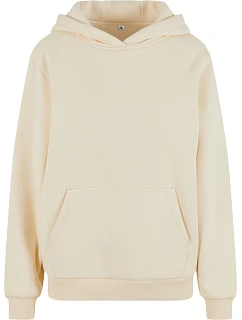 BY 289 Dámská oversize mikina s kapucí "Fluffy" model 22451600 white sand - Build your Brand